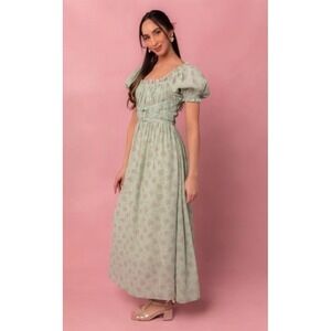 NWT ivy city co dresses josephine Green Floral Maxi Size Medium